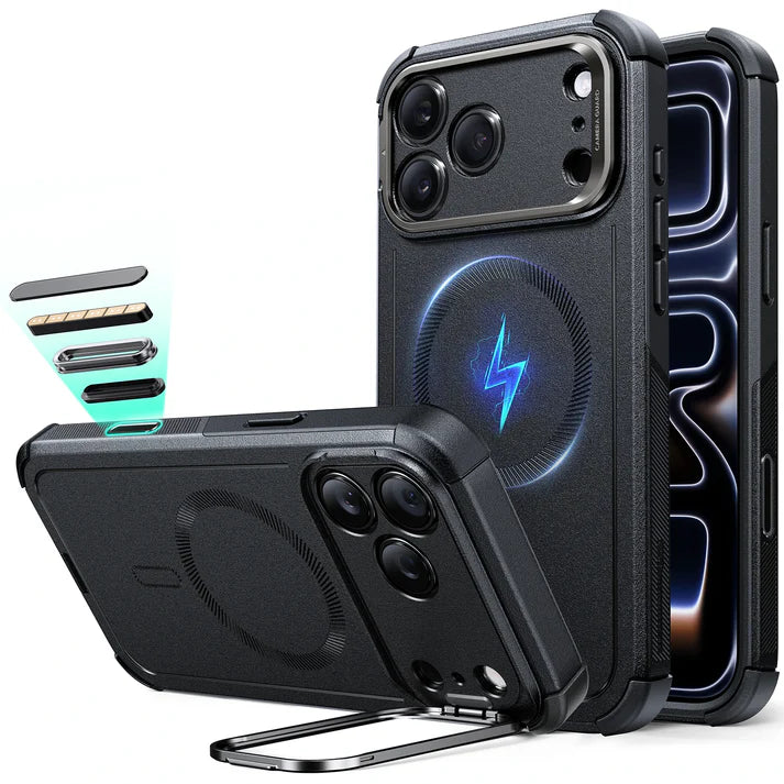 ESR Cyber Tough Magnetic Case (Camera Control, Stash Stand) 17 SERIES
