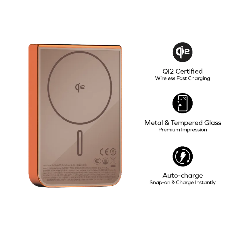 Momax 1-Power S.Pass 10000mAh Qi2 Magnetic Wireless Battery Pack