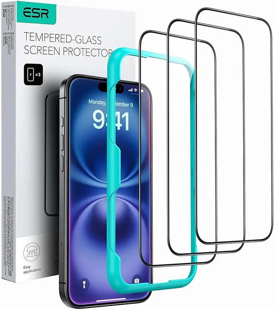 ESR Tempered 17 series Clear Glass Screen Protector with Alignment Frame