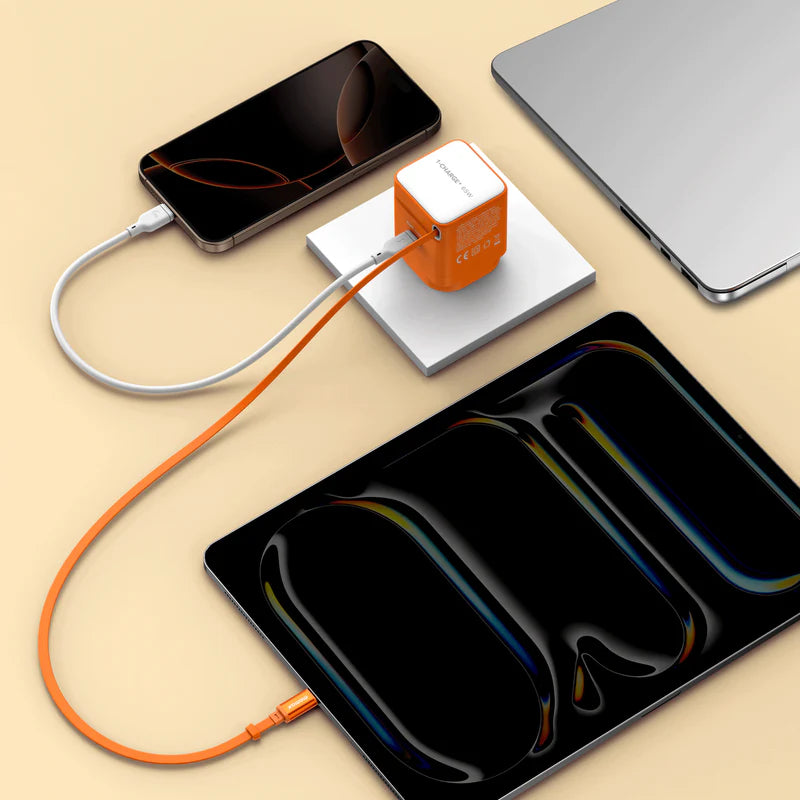 MOMAX 1-Charge+ 1-Port GaN Charger With Built-In USB-C Cable 65W