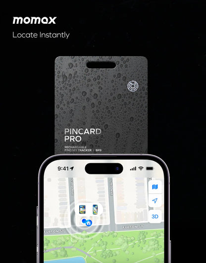 MOMAX PinCard Pro Rechargeable Find My Locator