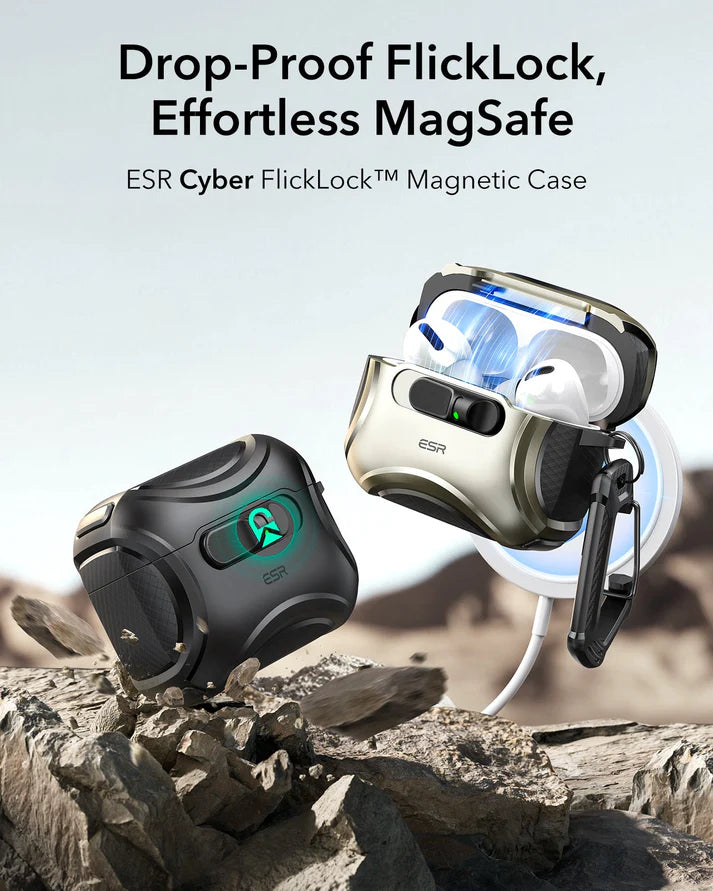 ESR Cyber FlickLock Magnetic Case for Airpods pro 3