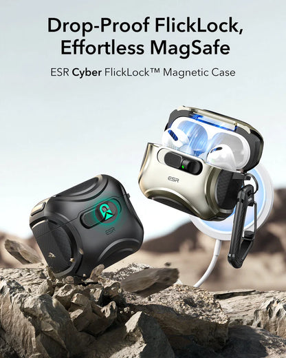 ESR Cyber FlickLock Magnetic Case for Airpods pro 3