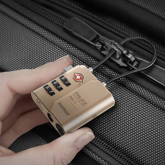 MOMAX PinLock Find My Locator with TSA Padlock