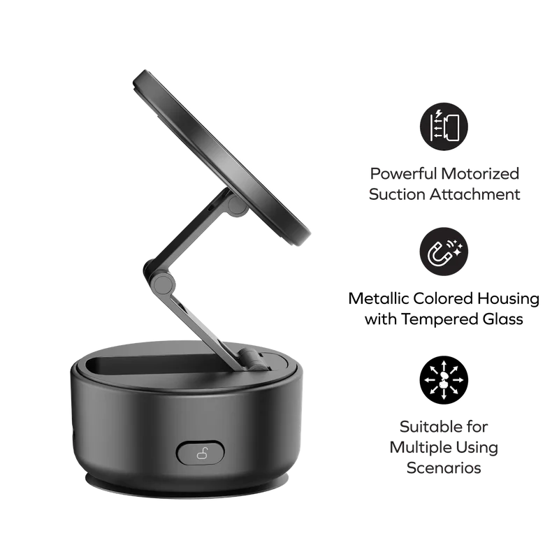 MOMAX 1-Snap Go Auto Suction Magnetic Phone Stand