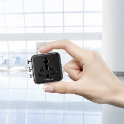 MOMAX 1-World Universal Travel Charger with Dual AC