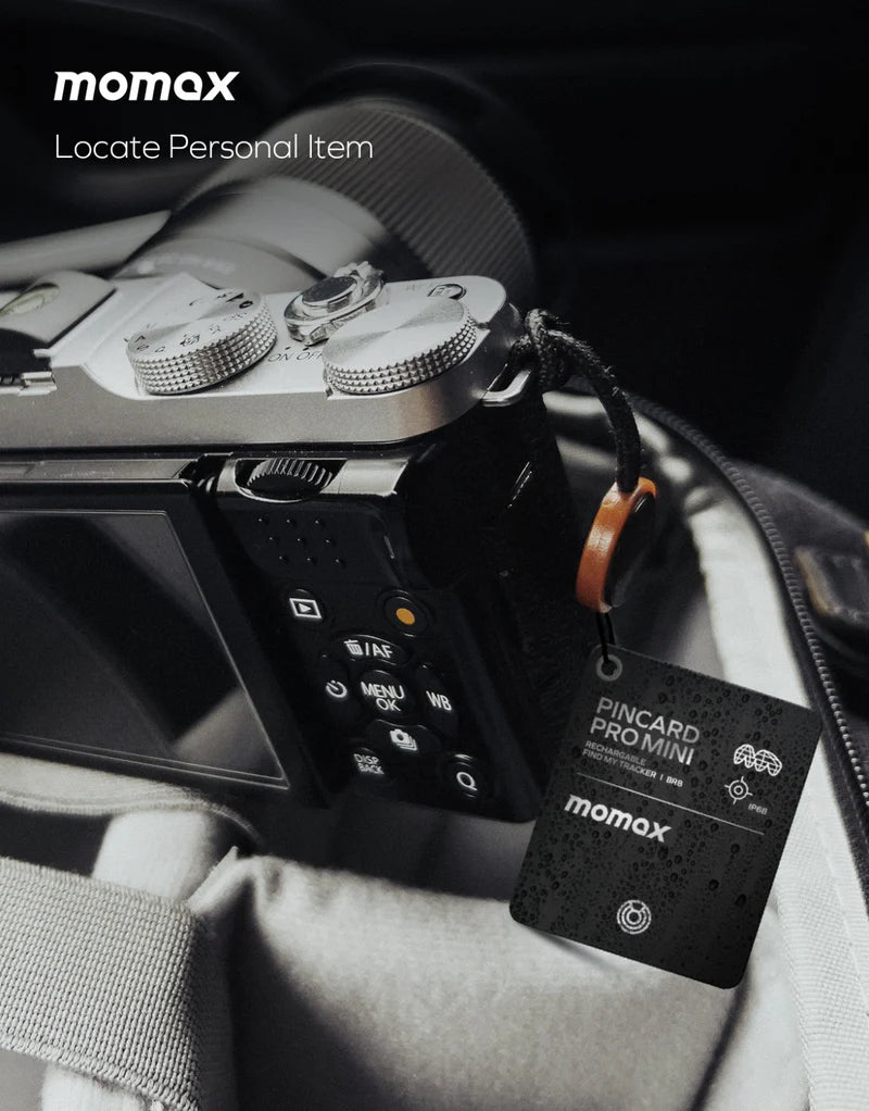 MOMAX PinCard Pro Mini Rechargeable Find My Locator