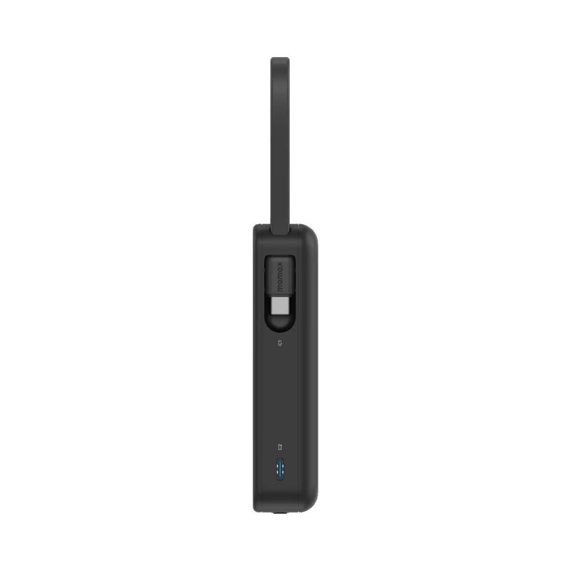 MOMAX 1-Power Vital+ Power Bank 10000mAh With 2 Built-In USB-C Cables