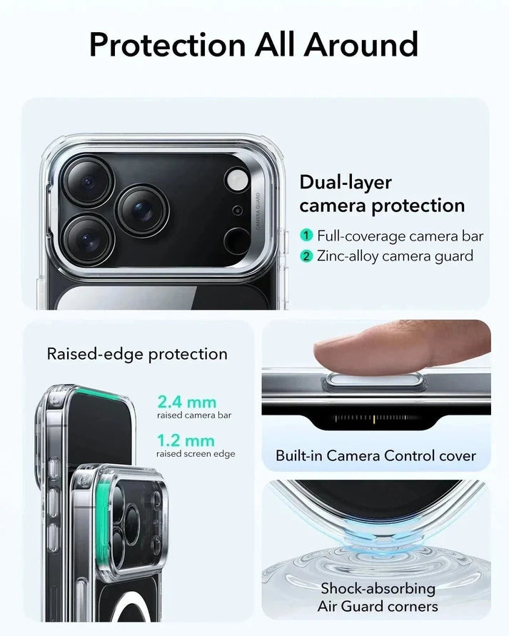ESR Classic Hybrid Magnetic Case (Camera Control, Stash Stand) 17 SERIES