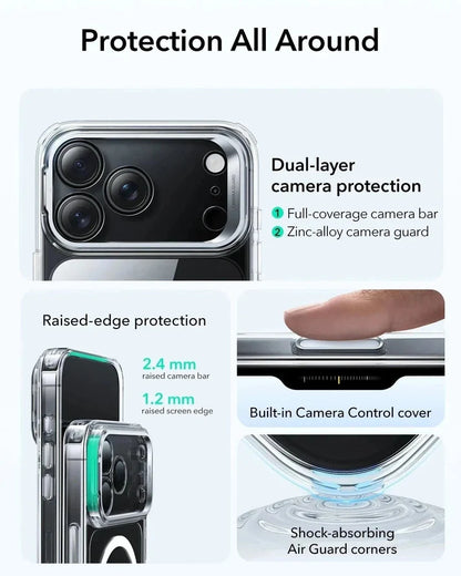 ESR Classic Hybrid Magnetic Case (Camera Control, Stash Stand) 17 SERIES