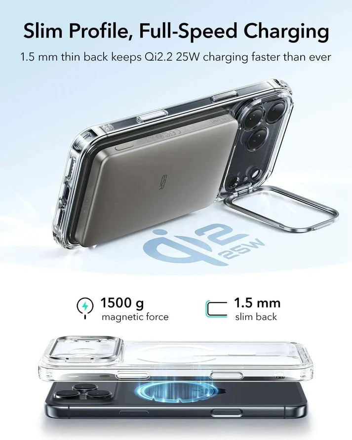 ESR Classic Hybrid Magnetic Case (Camera Control, Stash Stand) 17 SERIES