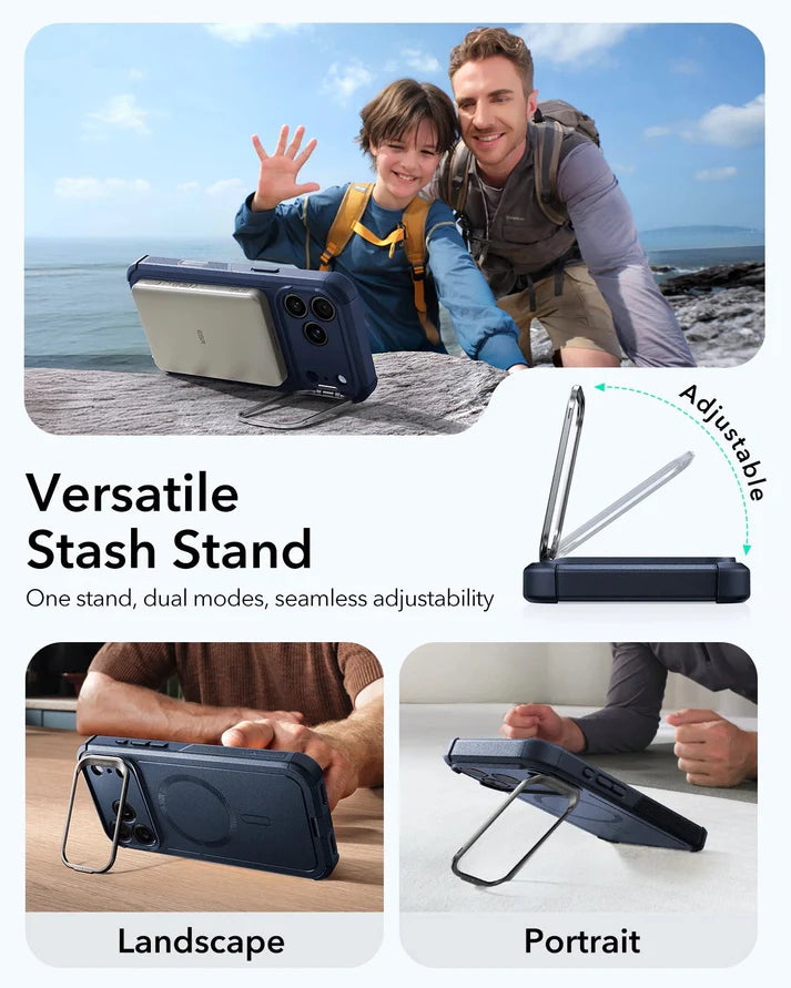 ESR Cyber Tough Magnetic Case (Camera Control, Stash Stand) 17 SERIES