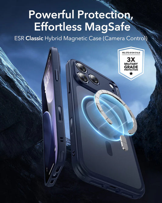ESR Classic Hybrid Magnetic Case (Camera Control) - Frosted Blue