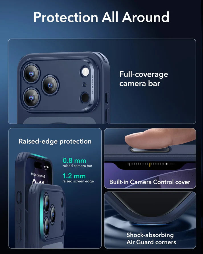 ESR Classic Hybrid Magnetic Case (Camera Control) - Frosted Blue
