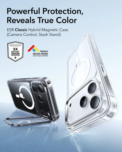 ESR Classic Hybrid Magnetic Case (Camera Control, Stash Stand) 17 SERIES