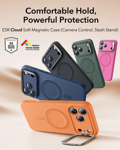 ESR Cloud Soft Magnetic Case (Camera Control, Stash Stand) 17SERIES